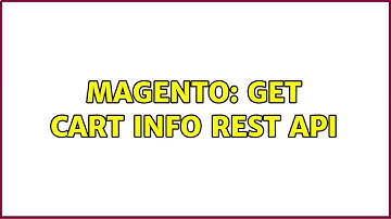 Magento: Get cart info REST API