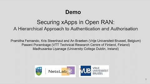 Securing xApps in Open RAN | Hierarchical Token-Based Authentication | Demo