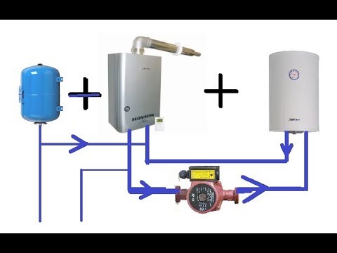 как подключить газовую колонку к бойлеру