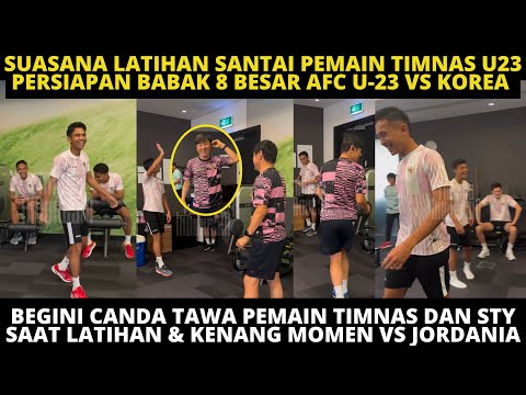 PENUH CANDA TAWA! MOMEN KEJAILAN PEMAIN TIMNAS DAN SHIN TAE YONG DI SESI LATIHAN PERSIAPAN VS KOREA