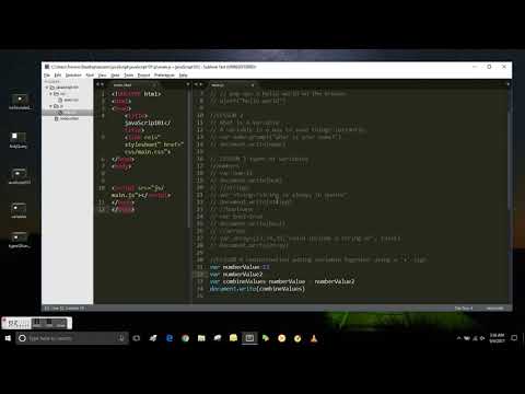 Tutorial JavaScript introducing concatenation.