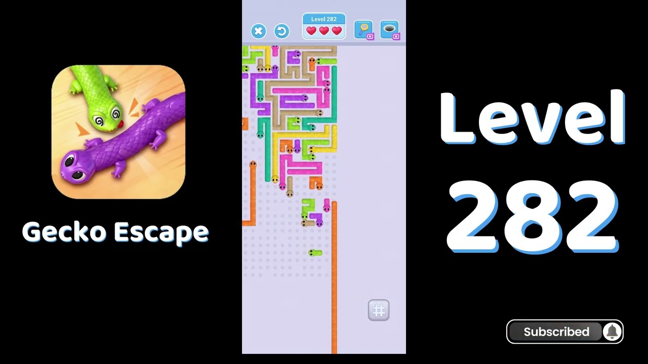 Gecko Escape Level 282 Walkthrough 🦎 | Puzzle Game Solutions & Tips | SolutionGuruji