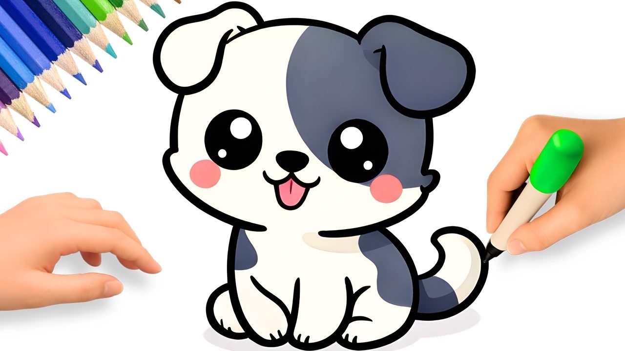 COMO DESENHAR UM CACHORRINHO FILHOTE FOFO 🐾