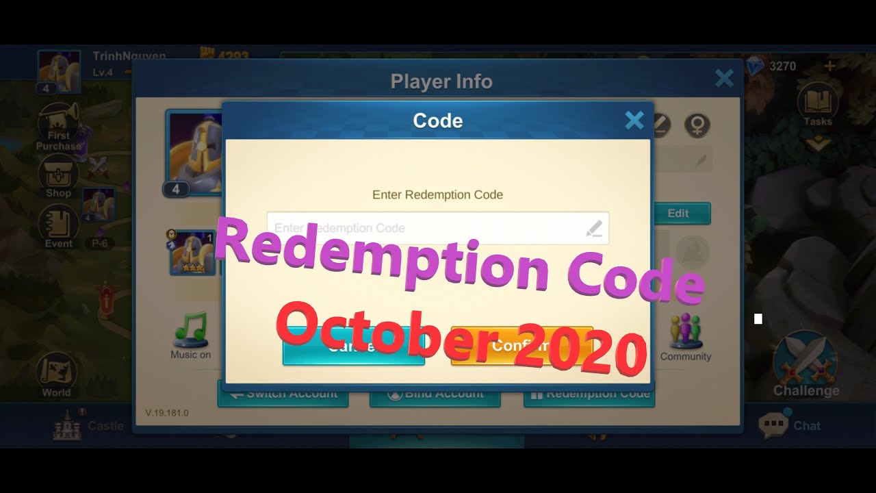 Idle Legend | Redemption Code | October 2020 | Trinh Nguyen