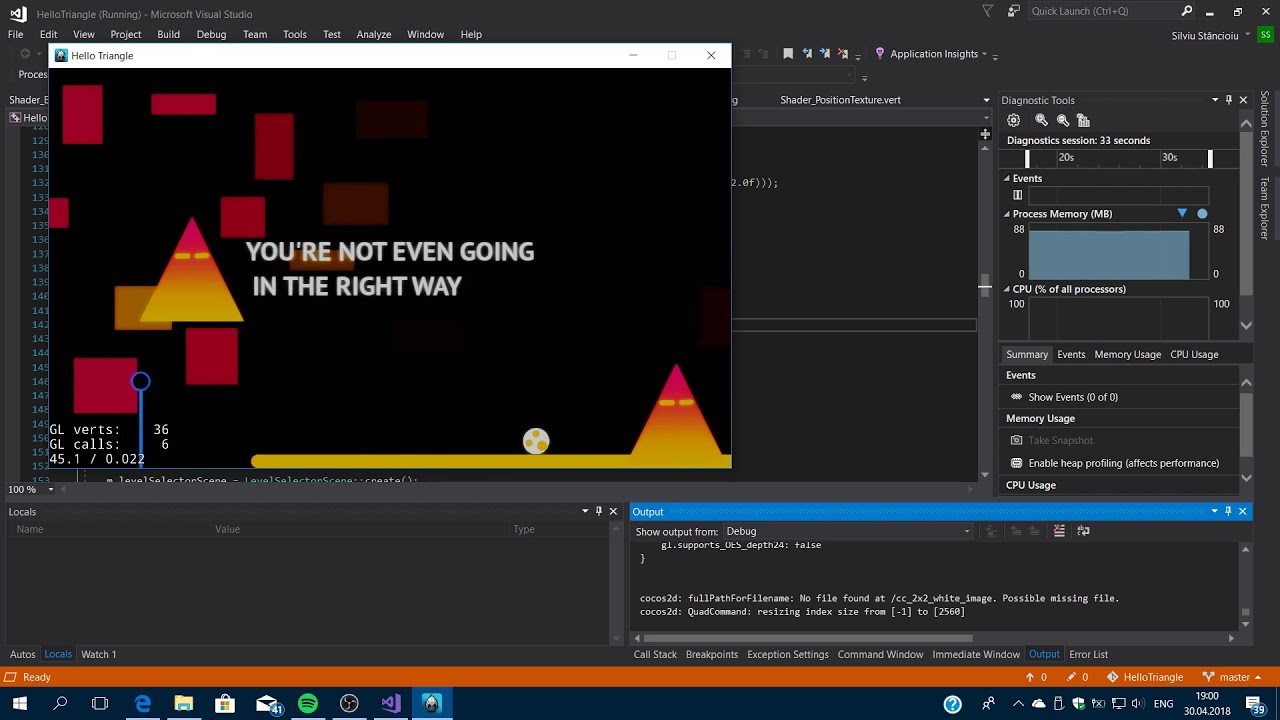 Hello Triangle - Added Bloom - YouTube