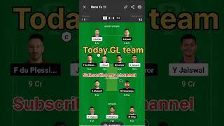 TodayteamDream 11  #dream11 #ipl2023 #shorts @ADDAGURU @FantasyLosCover @Fantasygram