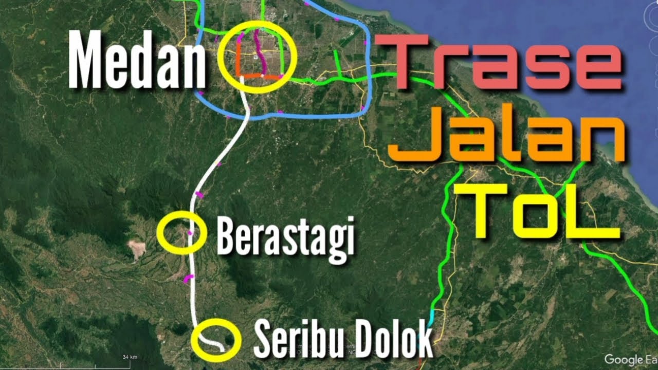 Trase Jalan ToL Medan - Berastagi - Kabanjahe - Seribu Dolok