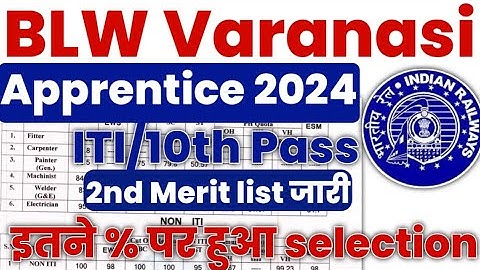 आ गई BLW Varanasi की 2nd Merit list 2024, BLW Apprentice 2nd Cut off 2024, BLW latest update 2024