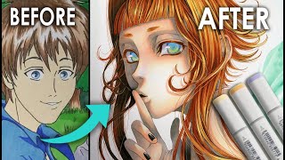 REDRAWING MY FAVORITE PIECE!! ▼My Full Traditional Art Process  [How to Coloring with Copic Markers] by My Mangaka LIFE 6,137 views 8 months ago 15 minutes