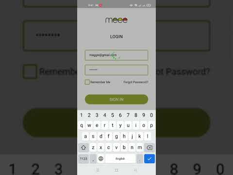 Login to Meee Android App