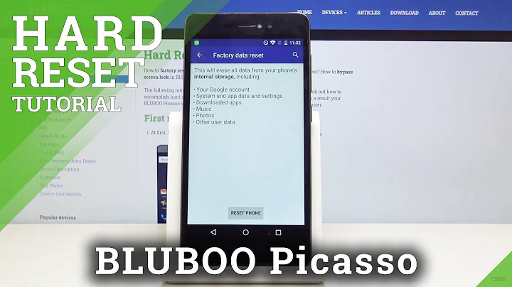 BLUBOO Picasso Factory Reset / Wipe Data