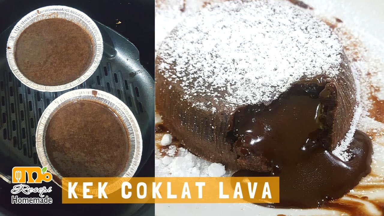 Chocolate Lava Cake | Kek Coklat Lava Guna Air Fryer Tanpa ...