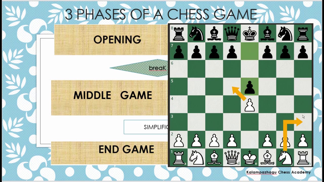 Three Stages of a Chess Game