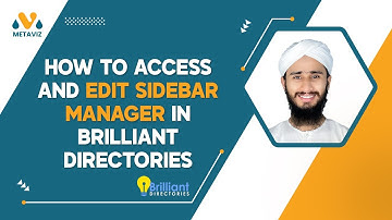 How to Access and Edit Sidebar Manager in Brilliant Directories | Dev Bilal