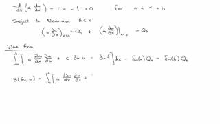 Weak-form for 1D Neumann problem