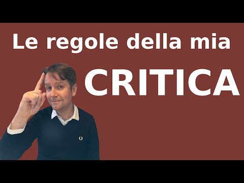 Video: La critica può essere un aggettivo?