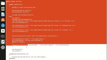 Mono C# Sqlite3 Tutorial-09