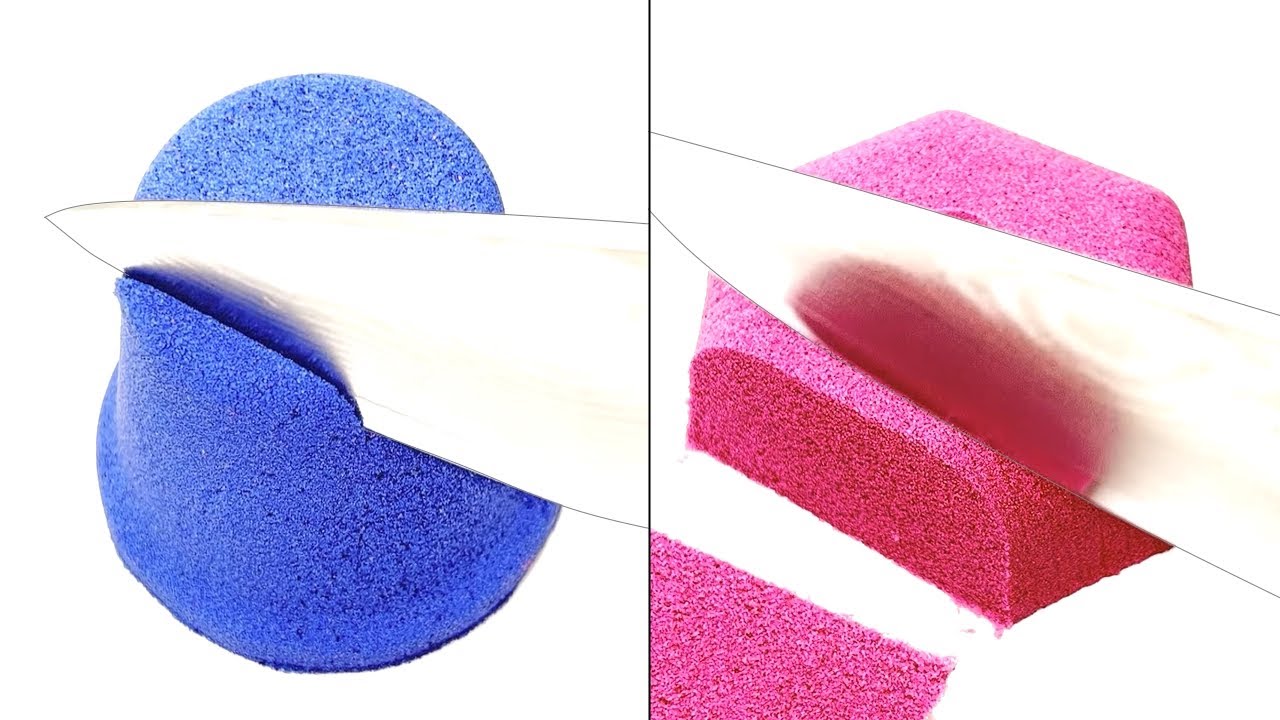 Satisfying Video Cutting Oddly Kinetic Sand ASMR 4K - YouTube