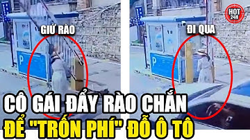 BẤT BÌNH VÌ MỨC PHÍ CAO, NGƯỜI PHỤ NỮ DÙNG TAY ĐẨY RÀO CHẮN Ô TÔ ĐỂ TRỐN PHÍ