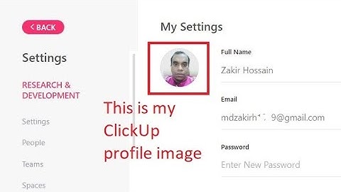 How to update ClickUp profile image and avatar