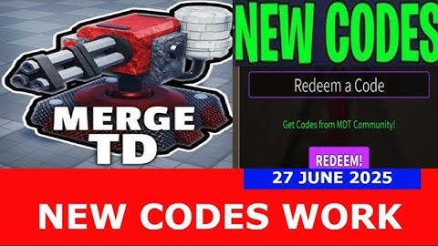 *NEW CODES* Merge Tower Defense ROBLOX | June 27, 2025