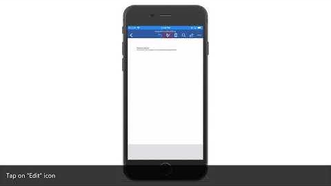 How to insert Page Numbers in MS Word for iPhone