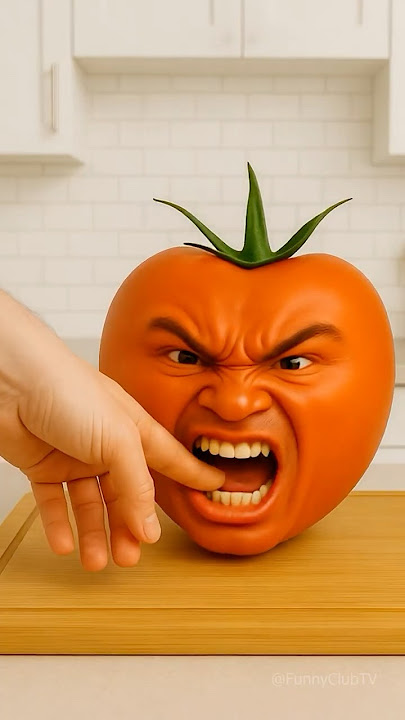 Evil Tomato Bit Me… So I Took Revenge 🍅🔪😱 #tomato