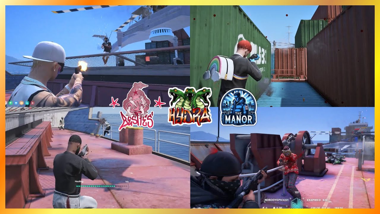 Besties vs Hydra vs Manor // Epic Fight For Cargo Ship | NoPixel 4.0 GTA RP