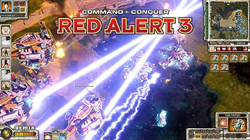 Command and Conquer Red Alert 3 Remix MOD Rising Sun in 2v2v2 | Feel the Power of Giga Fortress!