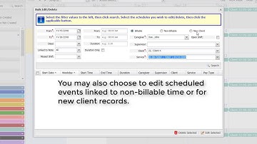 Schedules: Bulk Edit/Delete