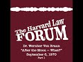 Dr. Wernher von Braun at The Harvard Law Forum (1970) — Part 1