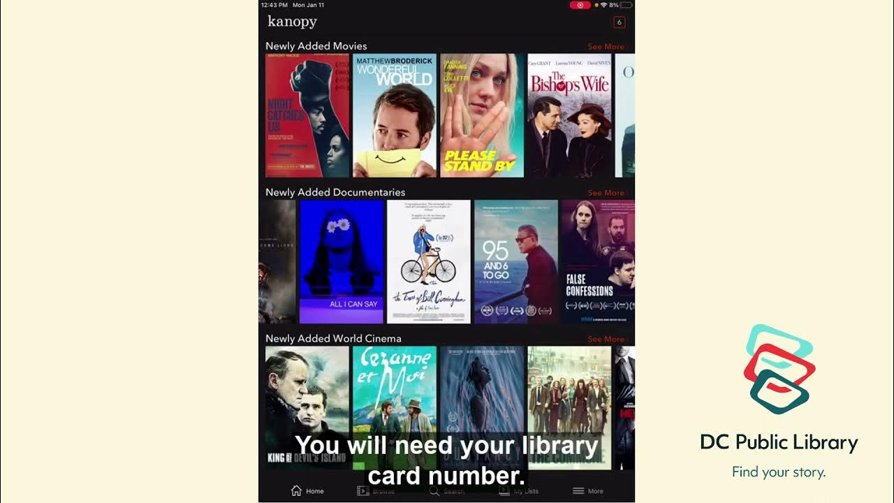 DCPL How to use the Kanopy App YouTube