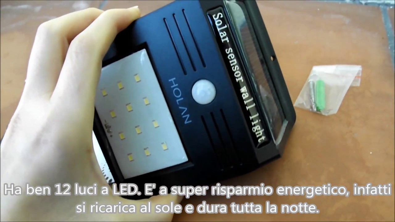 Illuminazione Giardino Con Pannello Solare : Luci per esterno con pannello solare: lampioncino da giardino ad