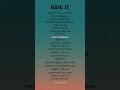 🔥 Ride It | Lyrics | Party Vibes Song | Lofi Lyrics 🎶✨ #rideit #lyrics #lofilyrics #trending #party
