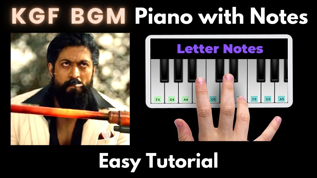 KGF BGM Piano Tutorial with Notes  KGF  Yash  Ravi Basrur  2023