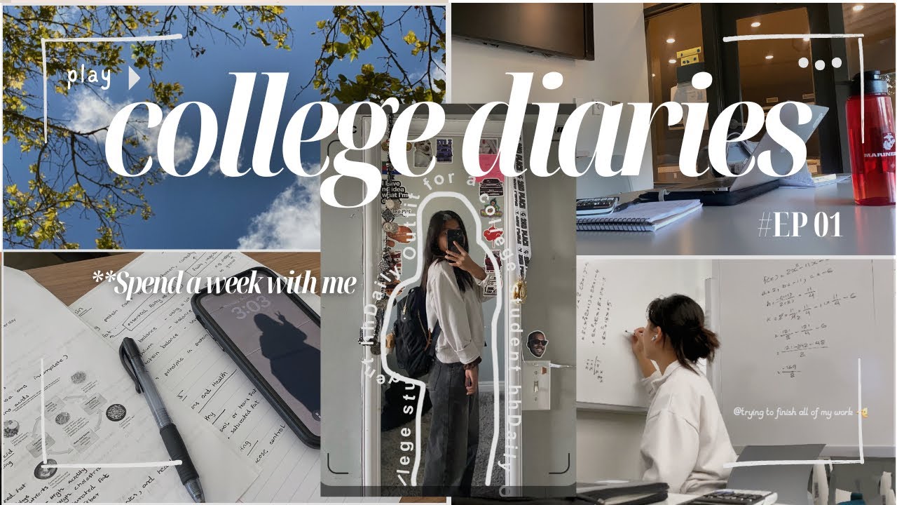 *My COLLEGE DIARY*Fall 2024|A week of a college student life| lots of studying📚|Volleyball |EP 01