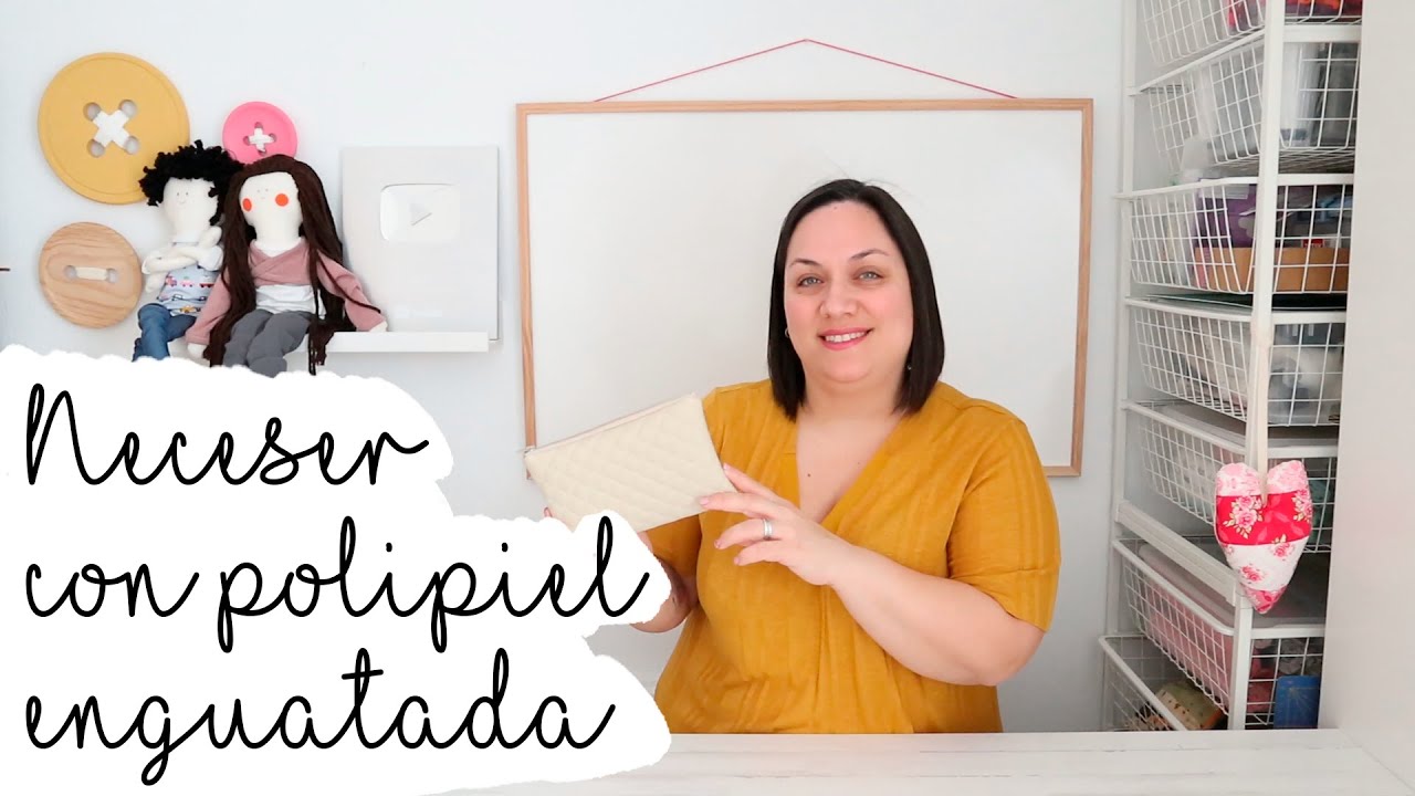 Neceser de polipiel acolchada