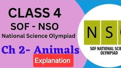 Class 4 science Olympiad| Chapter 2 Animals| National science Olympiad NSO #scienceolympiad #class4