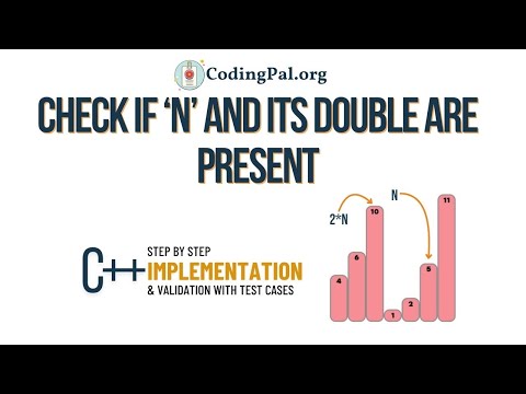 check if n and its double exists C++ implementation || 100 Days DSA || CodingPal.org