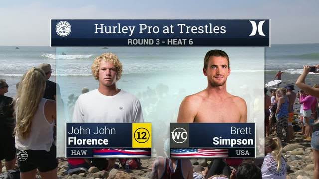 John John Florence vs Brett Simpson - 2016 Hurley Pro at Trestles