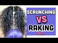 SCRUNCHING VS. RAKING GEL ON CURLY HAIR 3A/3B CURLS