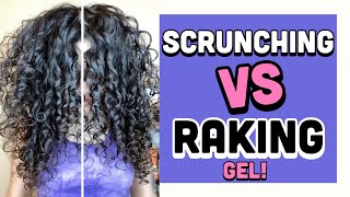 SCRUNCHING VS. RAKING GEL ON CURLY HAIR 3A/3B CURLS