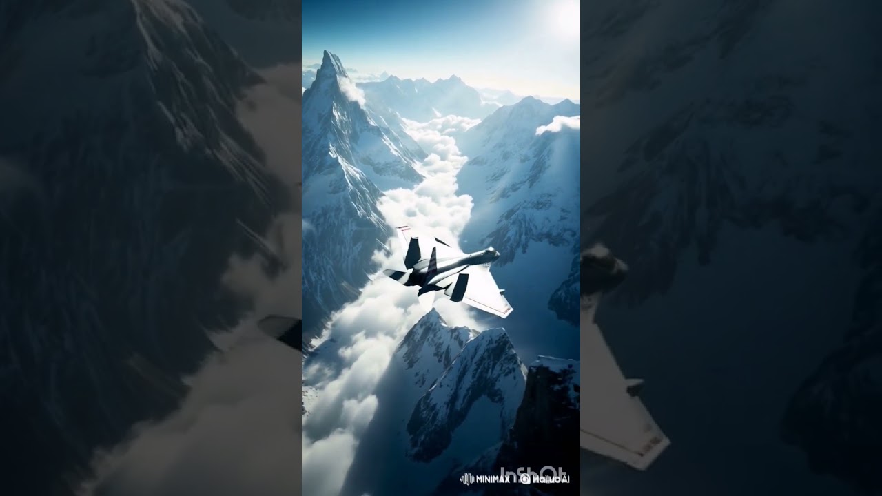 A Fighter Jet Performing A Dangerous Stunt In The Most Cold Place In The Earth Antarctica. 