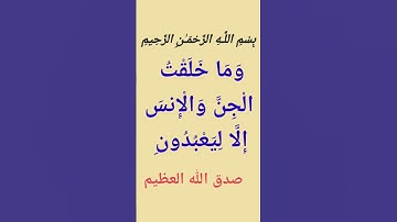 الآية 56  من سورة الذاريات #القرآن_الكريم