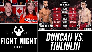 UFC Fight Night: Christian Leroy Duncan vs. Denis Tiuliulin Preview & Prediction