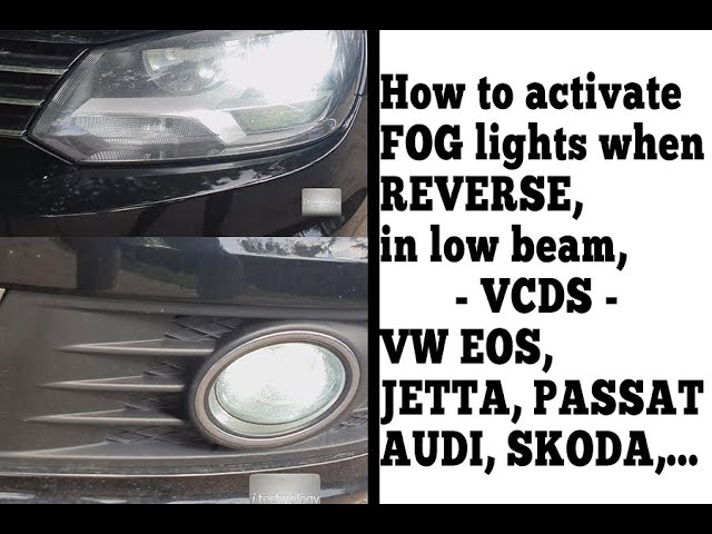 How to activate FOG lights when shift into REVERSE' driving with low beam  VCDS Vw EOS Jetta 