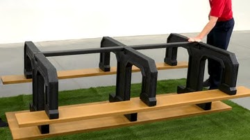 How to Assemble Rectangle Recycled Plastic Picnic Tables