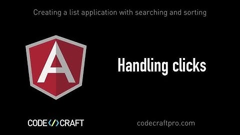 Handling clicks - S02 EP02 - Creating a list application with searching and sorting