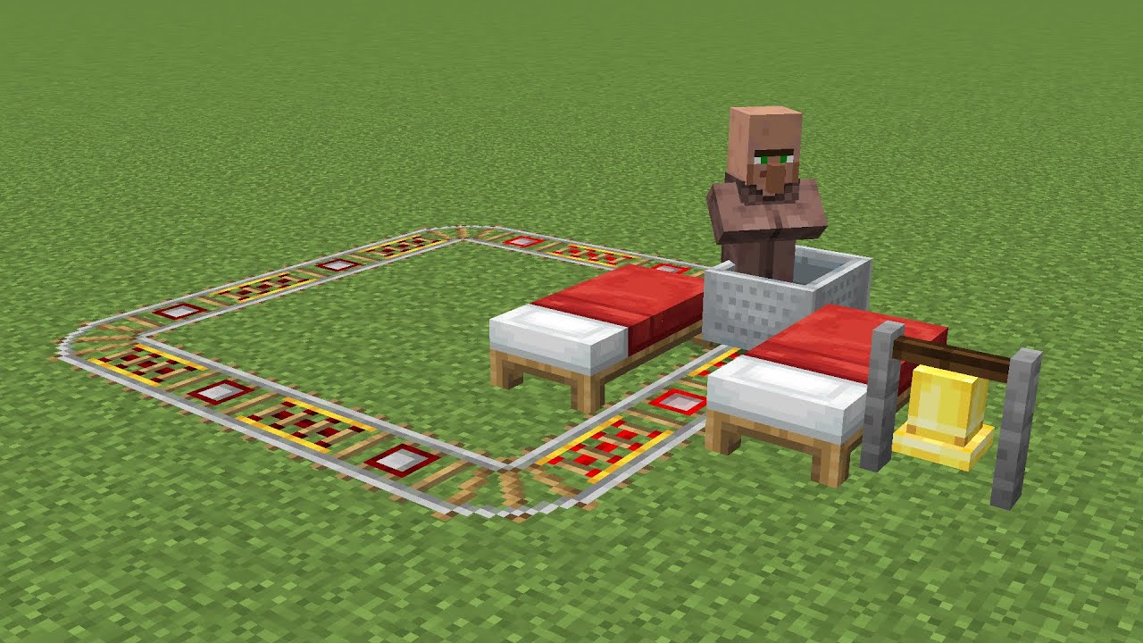 can the villager go to bed while riding in minecart YouTube