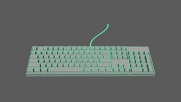 Basic 3D Keyboard Model Turnaround on Maya